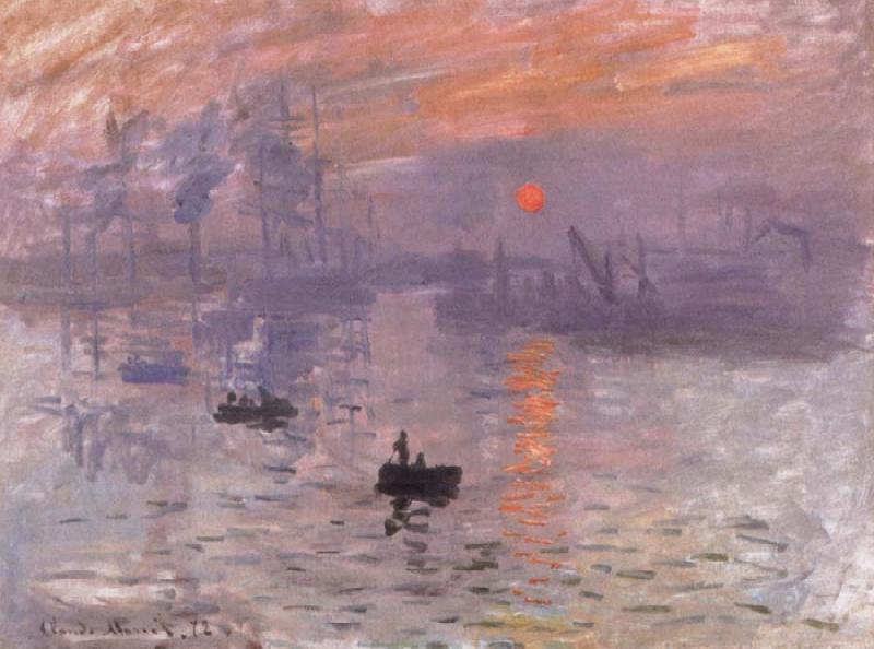 Claude Monet Impression Sunrise.Le Have oil painting picture